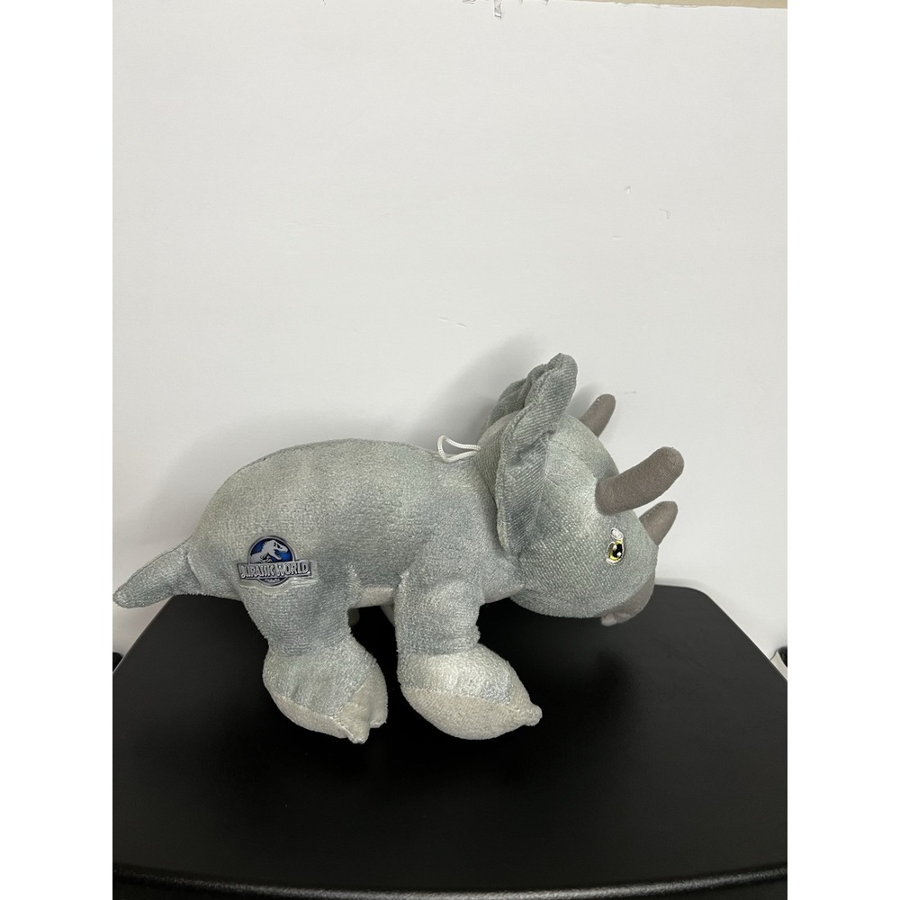 Jurassic World Triceratops Jr Plush 12in Grey Dinosaur Toy